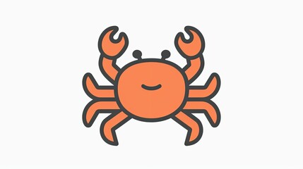 Cute cartoon crab