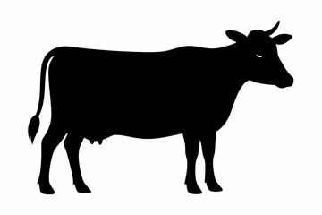 Fototapeta premium A cow silhouette vector illustration