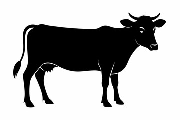 Fototapeta premium A cow silhouette vector illustration