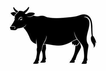 A cow silhouette vector illustration