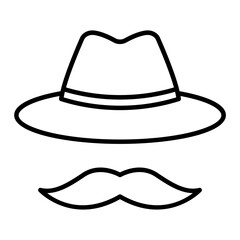 hipster outline icon