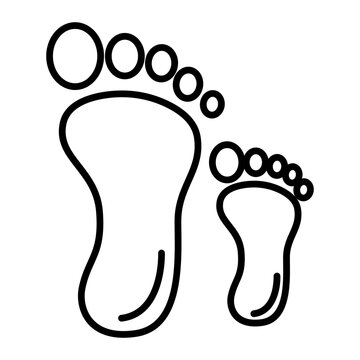 recommend clip art: footprints outline icon