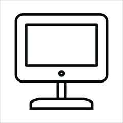 pc vector icon line template