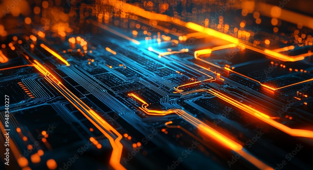 Poster a technology background/technology background of an abstract computer motherboard can be used in the