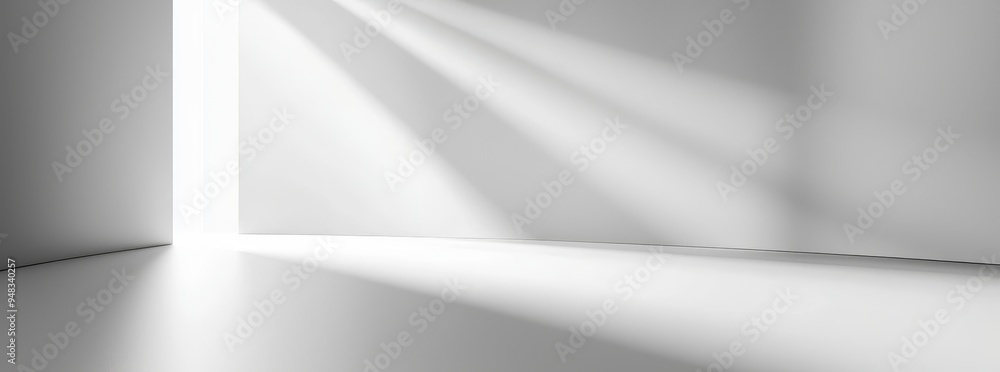 Poster a simple white widescreen gradient light blurred background, perfect for making up pretty spaces as 