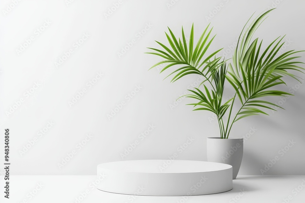 Aufkleber background of empty white studio. gray gradient design.