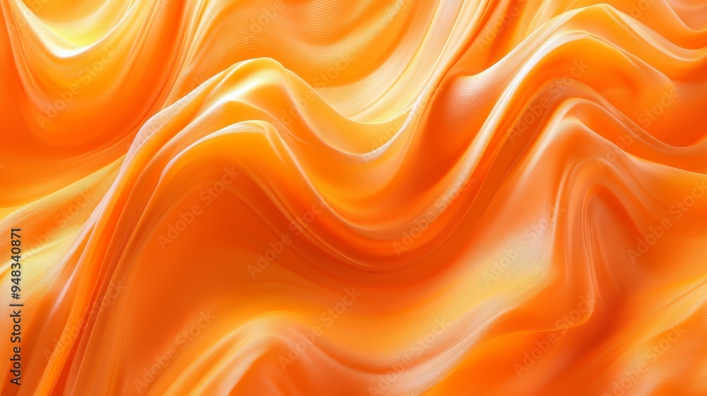 Poster a vibrant abstract background featuring a flowing wave of orange color. it symbolizes energy, moveme