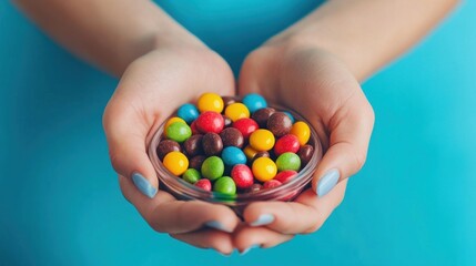 Colorful Candies in Hands