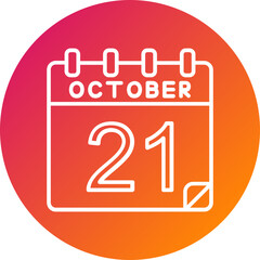 21 October Vector Icon Design