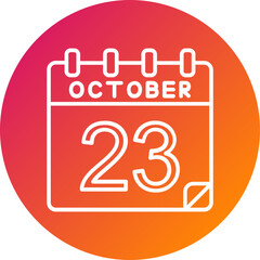 23 October Vector Icon Design