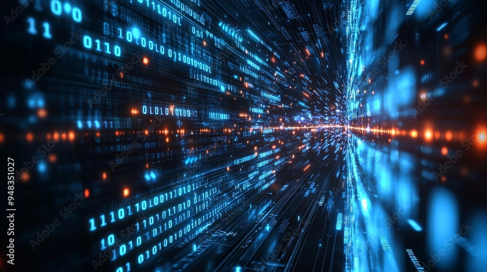 Poster particles in cyberspace and connections in digital data networks