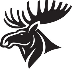 Moose Head Outline Vector, Animal Head Vector, Moose Clipart