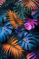 Lush and Vibrant Tropical Leaves Featuring Colorful Patterns That Captivate the Eye