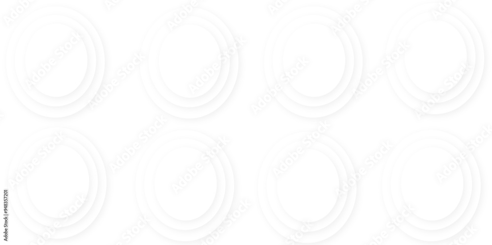 Aufkleber abstract white gradient circle pattern of 3d bubbles background template. abstract white modern tran