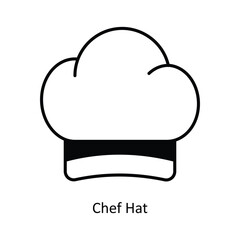Chef Hat Vector solid icon design illustration. food and drinks symbol on white background EPS 10 File 