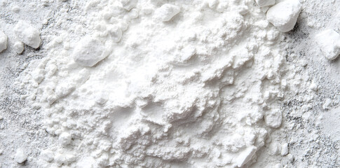 Fototapeta premium A pile of flour isolated on white background