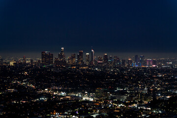 Obraz premium Los Angeles Down Town at night from Griffith Observatory