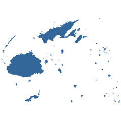 Vector outline map of Fiji