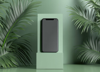 Green Phone Mockup.