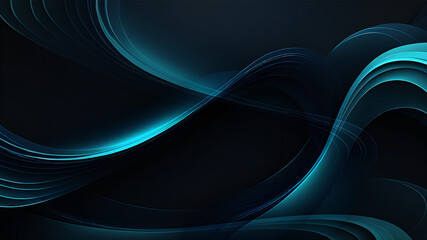 Fototapeta premium Abstract Dark Blue Curved Lines with Minimalist Business Design and empty Space for Text
