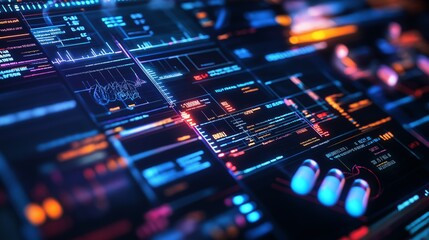Futuristic digital interface visualizing genomic data and personalized drug prescriptions in a healthcare setting