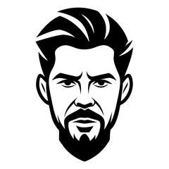 Man face artistic  vector illustration