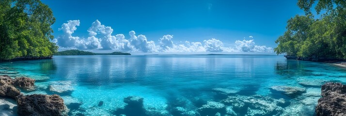 Obraz premium Mesmerizing Marovo Lagoon Ethereal Tropical Paradise in the Solomon Islands