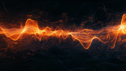 a graph focused on the deep, powerful bassline of a track, with thick, bold lines undulating across the graph, evoking the heavy vibrations and impact of the bass