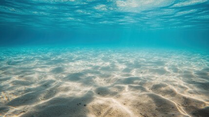 Underwater Sunlight on Sandy Ocean Floor