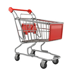 shopping cart isolated on white