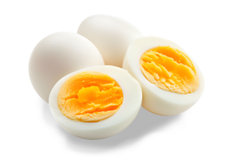 Hard-boiled eggs, perfect for a healthy snack.