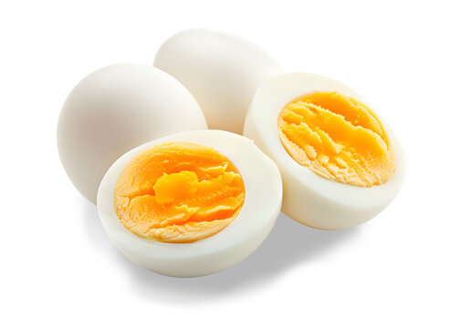 Hard-boiled eggs, perfect for a healthy snack.