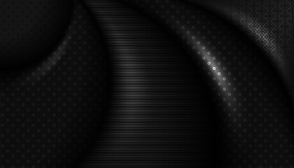 curve abstract geometric black design dark gray banner pattern background