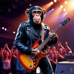 rock band with guitar