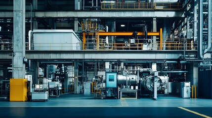 Fototapeta premium Photograph showcasing the advanced IoT sensors and systems in a smart factory monitoring and optimizing energy consumption for greater efficiency and sustainability