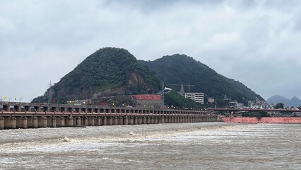 Indrakiladri Hill of Vijayawada in India 