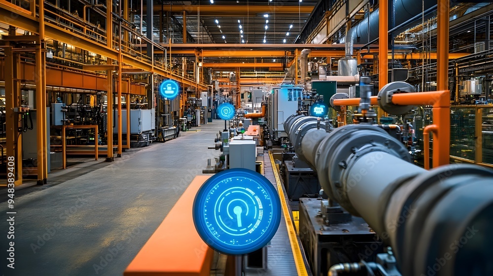 Poster intelligent iot sensors tracking and analyzing environmental conditions in a modern automated smart 