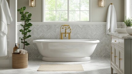 a chic and stylish bathroom with marble tiles