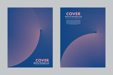 Vector abstract background featuring a dynamic swirl pattern with a combination of two colors deep blue and vibrant pink. Designed with lines and curved shapes for cover, digital art, posters