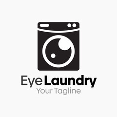 Eye Laundry Logo Design Template. Good for Business, Agency, Community and Organization