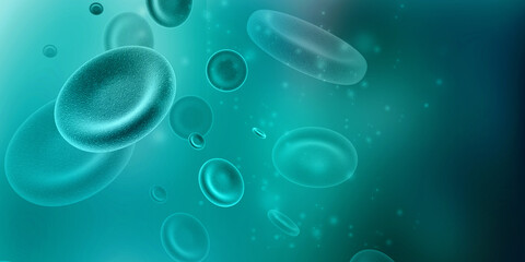 3d rendering red streaming blood cells background
