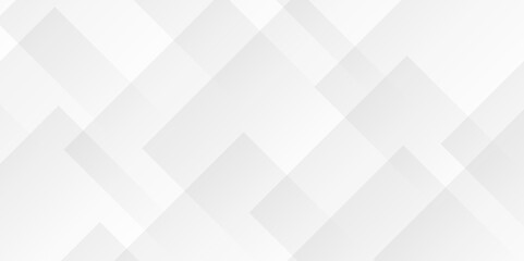 Fototapeta premium Abstract white and gray technology concept diamond triangle geometric shape background. gradient vector art illustration. soft and trendy business template . futuristic concept background 