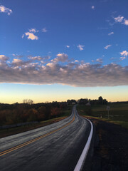 Sunset on Rural Road