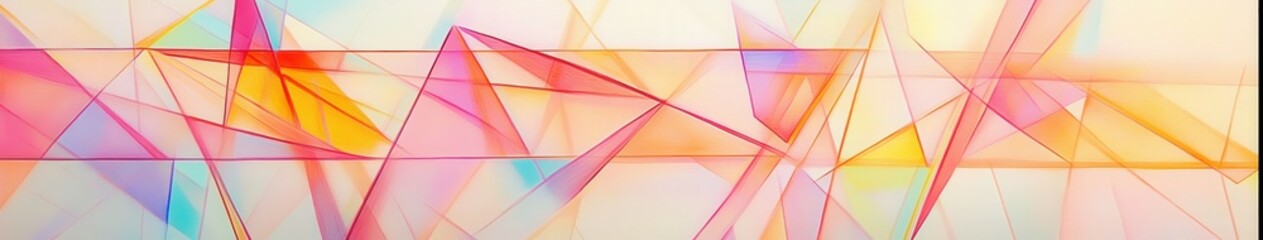 Fototapeta premium Colorful abstract geometric design created with layered translucent shapes