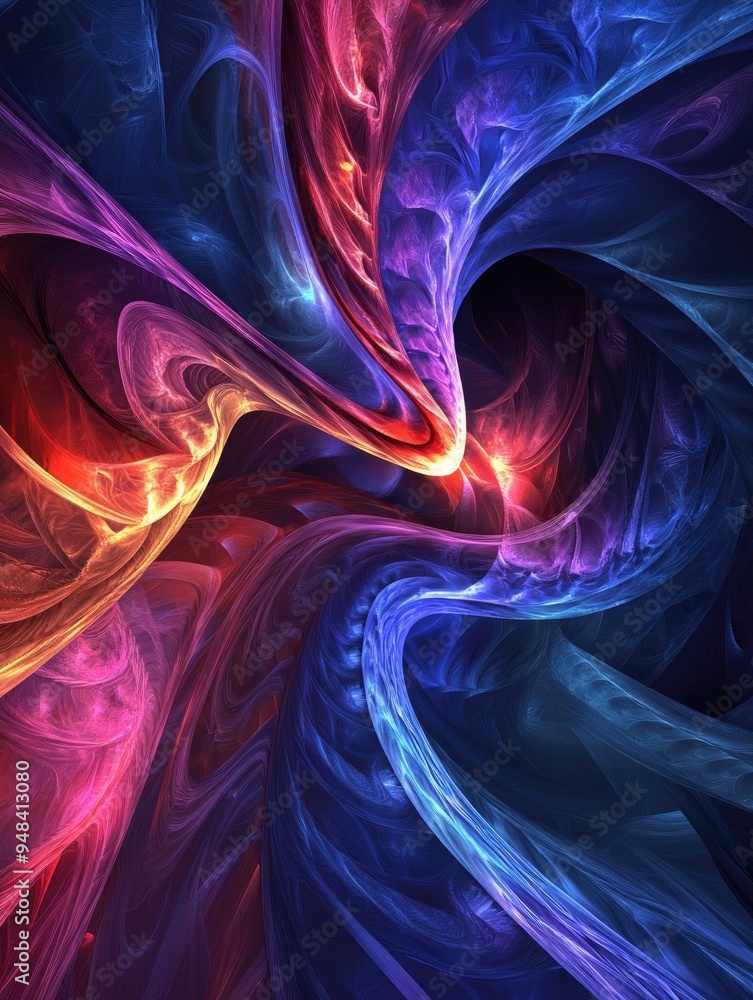 Poster 3d rendered fractal design suitable for backgrounds applicable for both print and web use