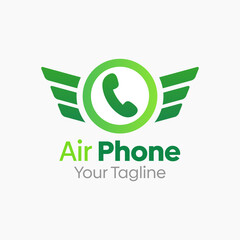 Air Phone Logo Design Template. Good for Business, Agency, Community and Organization