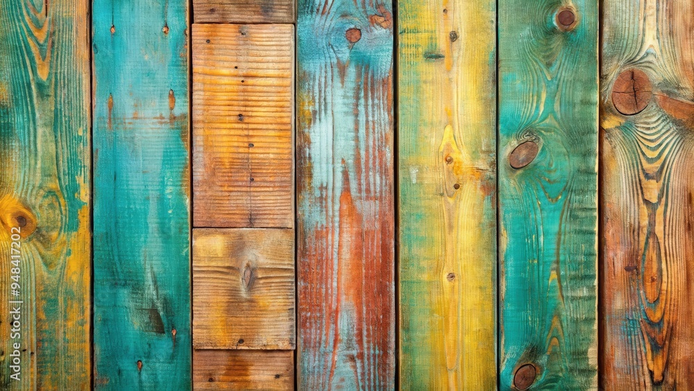 Poster Painted wooden plank texture background for design projects and web graphics