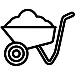 Sturdy Wheelbarrow for Efficient Transport of Materials in Gardening and Construction