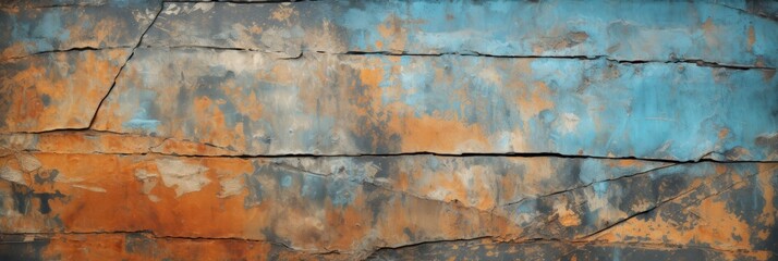 Texture of an old, scratched and rusty grunge concrete and metal structure