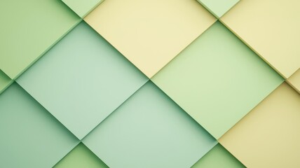 Fototapeta premium Geometric design in vibrant greens and yellows, telling a story of life and energy